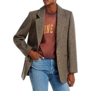 Anine Bing Raquelle Herringbone Blazer